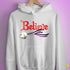 Believe Asexual Pride Jingle Bell Hoodie - White